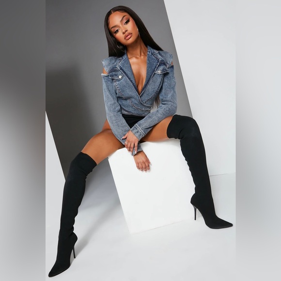 Boujee Scenes Denim Jacket - Size S - Picture 2 of 3